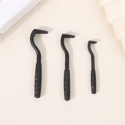 2-Pack Black Pet Tick Remover Tool Set - Small Medium Large Flea and Tick Hook Removers V888-ELOSUNG51215