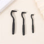 2-Pack Black Pet Tick Remover Tool Set - Small Medium Large Flea and Tick Hook Removers V888-ELOSUNG51215