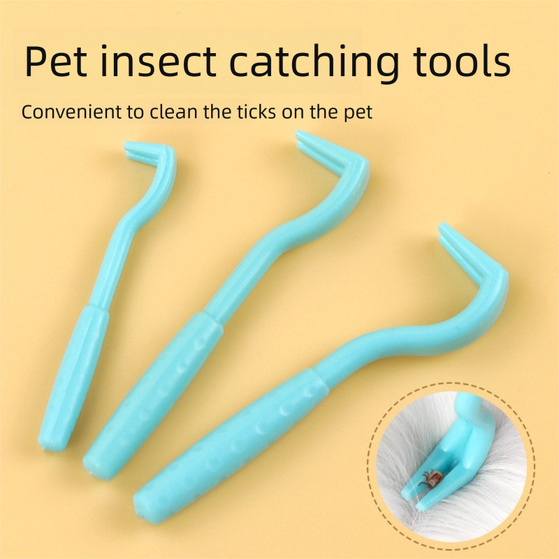 2-Pack Black Pet Tick Remover Tool Set - Small Medium Large Flea and Tick Hook Removers V888-ELOSUNG51215