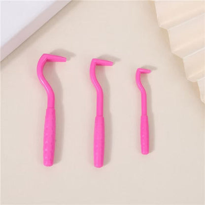 2-Pack Rose red Pet Tick Remover Tool Set - Small Medium Large Flea and Tick Hook Removers V888-ELOSUNG51217