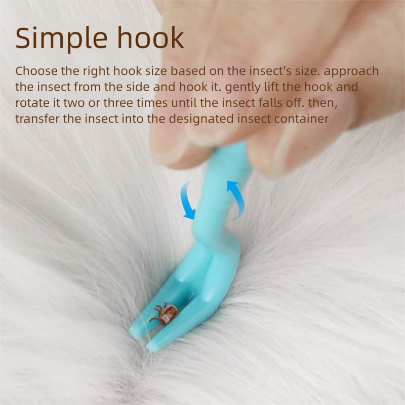 2-Pack Rose red Pet Tick Remover Tool Set - Small Medium Large Flea and Tick Hook Removers V888-ELOSUNG51217