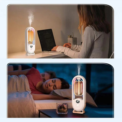 White Smart Aromatherapy Diffuser - Ultrasonic Mist Air Freshener with LED Light and Wall Mount V888-ELOSUNG51223
