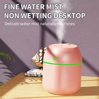Pink Mini USB Humidifier Large Mist - Desktop Ultrasonic Air Humidifier with Colorful LED Light V888-ELOSUNG51225