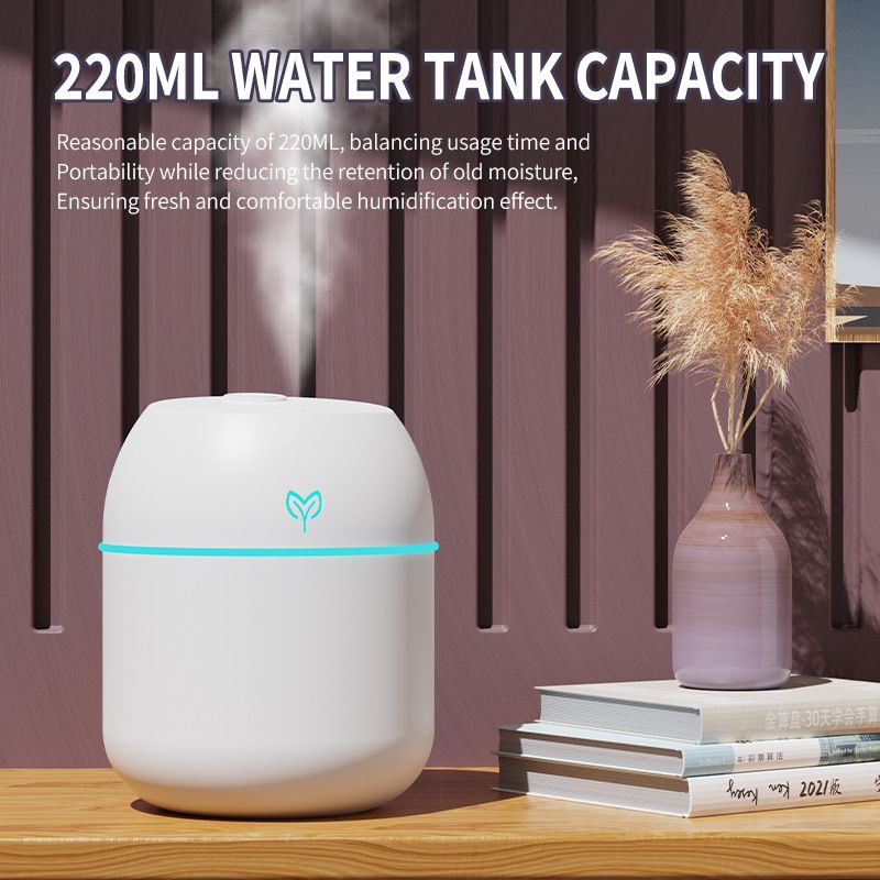 Pink Mini USB Humidifier Large Mist - Desktop Ultrasonic Air Humidifier with Colorful LED Light V888-ELOSUNG51225