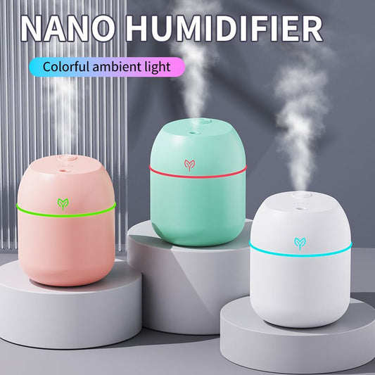 Green Mini USB Humidifier Large Mist - Desktop Ultrasonic Air Humidifier with Colorful LED Light V888-ELOSUNG51227