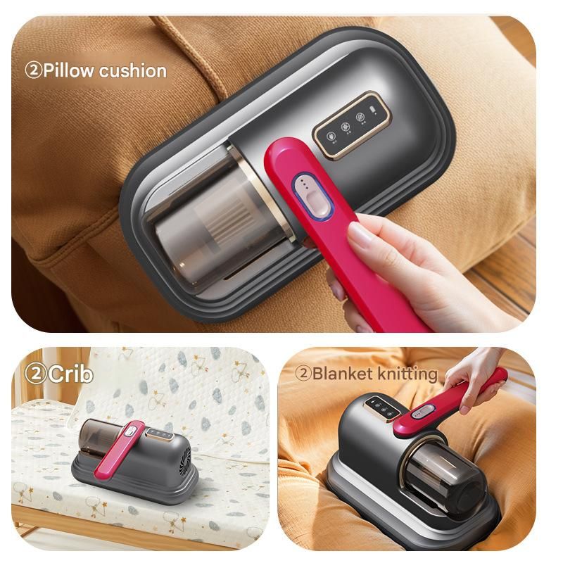 Blue-violet Wireless Mite Vacuum Cleaner with UV Light - High Suction Handheld Bed Dust Mite Remover V888-ELOSUNG51230