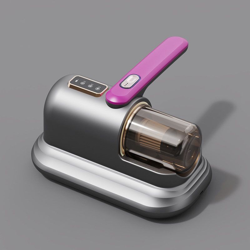 Greyish-purple Wireless Mite Vacuum Cleaner with UV Light - High Suction Handheld Bed Dust Mite Remover V888-ELOSUNG51231