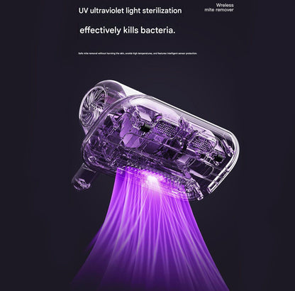 Green Wireless Mite Vacuum Cleaner with UV Light - High Suction Handheld Bed Dust Mite Remover V888-ELOSUNG51232