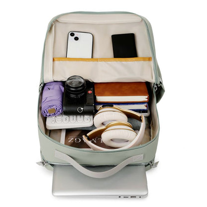 Green Large Capacity Airbag Backpack Multi-Compartment Laptop Backpack Travel Business Bag V888-ELOSUNG51246