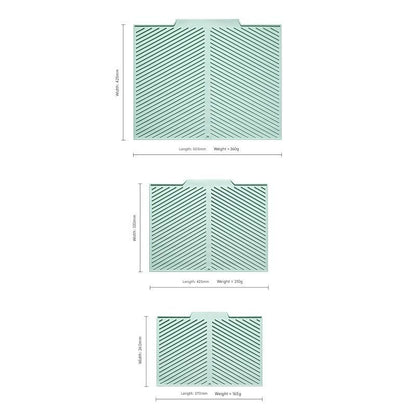 3-Piece Beige Silicone Draining Mat Set Kitchen Counter Protector Heat-Resistant Non-Slip Mats Large Medium V888-ELOSUNG51261