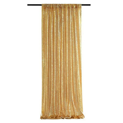 Gold Sequin Backdrop Curtain Party Wedding Photo Booth Background Panel 8FT x 2FT V888-ELOSUNG51274