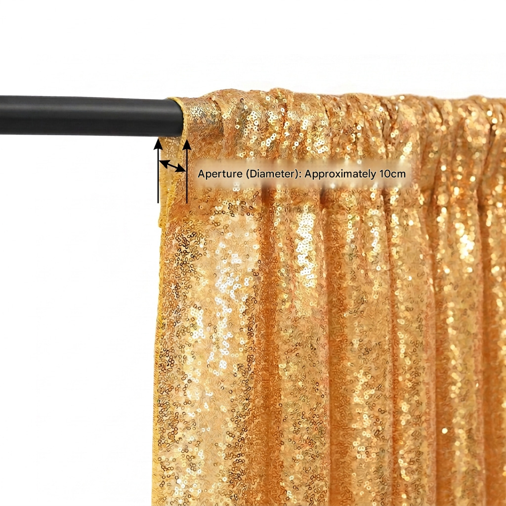 Gold Sequin Backdrop Curtain Party Wedding Photo Booth Background Panel 8FT x 2FT V888-ELOSUNG51274