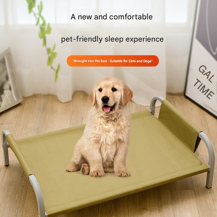 Green Raised Pet Bed for Medium Dogs Cats Elevated Breathable Dog Cot Washable Anti-Moisture Pet Cot V888-ELOSUNG51275