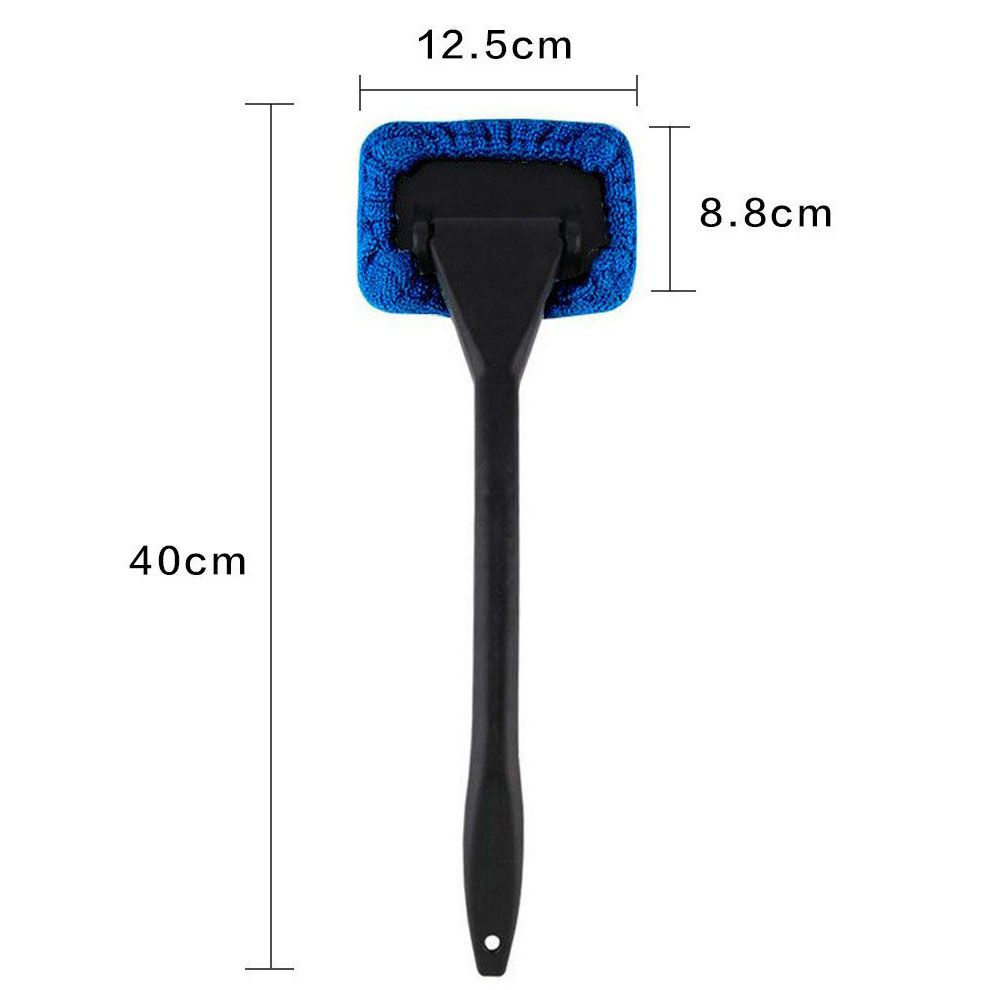 3-Piece Dark blue Car Windshield Cleaning Brush Set Microfiber Defogging Wiper Tool Window Glass Cleaner V888-ELOSUNG51278