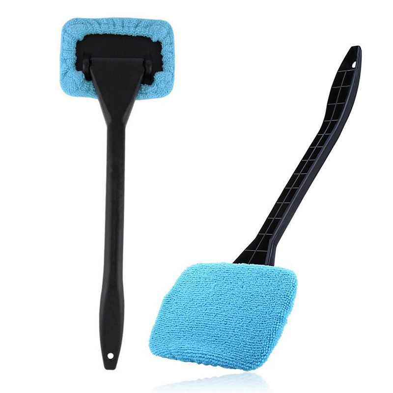 3-Piece Light blue Car Windshield Cleaning Brush Set Microfiber Defogging Wiper Tool Window Glass Cleaner V888-ELOSUNG51279