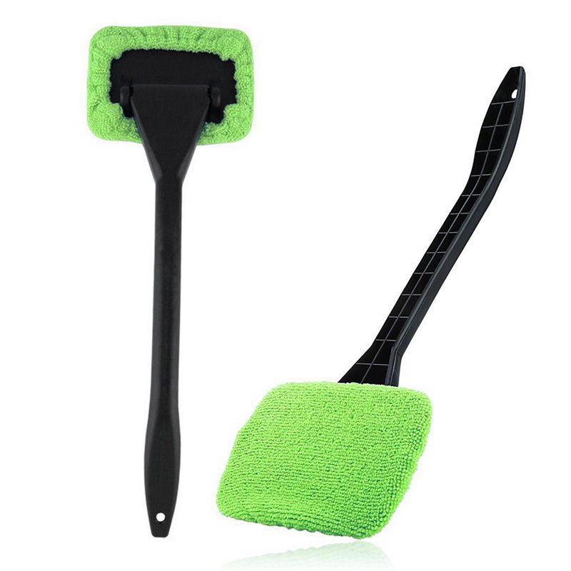 3-Piece Green Car Windshield Cleaning Brush Set Microfiber Defogging Wiper Tool Window Glass Cleaner V888-ELOSUNG51280