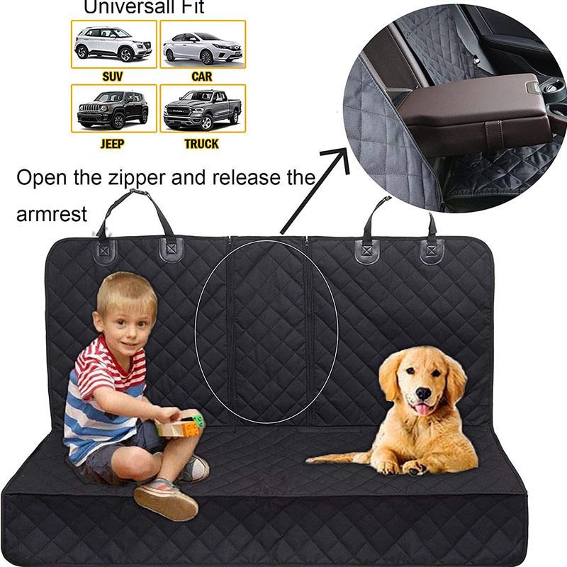 Car Rear Seat Pet Protector Mat Waterproof Dog Cat Back Seat Cover Black V888-ELOSUNG51301