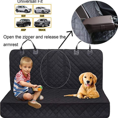 Car Rear Seat Pet Protector Mat Waterproof Dog Cat Back Seat Cover Black V888-ELOSUNG51301