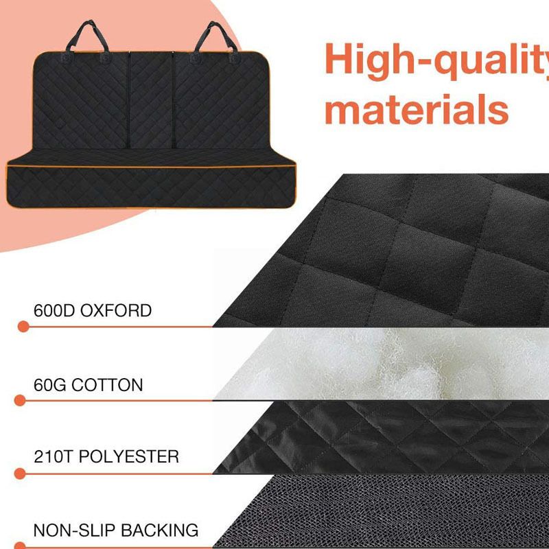 Car Rear Seat Pet Protector Mat Waterproof Dog Cat Back Seat Cover Black V888-ELOSUNG51301