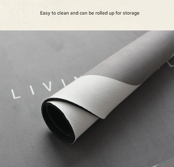 Grey Kitchen Countertop Drainage Mat Absorbent Quick Dry Tech Velvet Dish Drying Pad 40x60cm(CD0077-1) V888-ELOSUNG51309