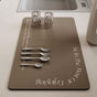 Brown Kitchen Countertop Drainage Mat Absorbent Quick Dry Tech Velvet Dish Drying Pad 40x60cm(CD0077-3) V888-ELOSUNG51311