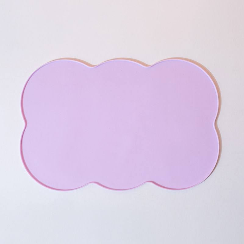 3-Piece Purple Silicone Placemat Set Cloud Shape Non-Slip Heat Resistant Kids Dining Mat V888-ELOSUNG51313
