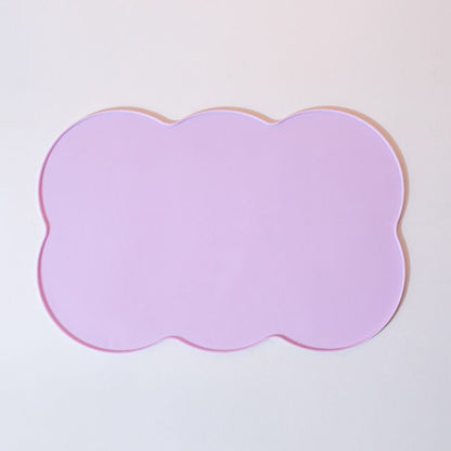 3-Piece Purple Silicone Placemat Set Cloud Shape Non-Slip Heat Resistant Kids Dining Mat V888-ELOSUNG51313