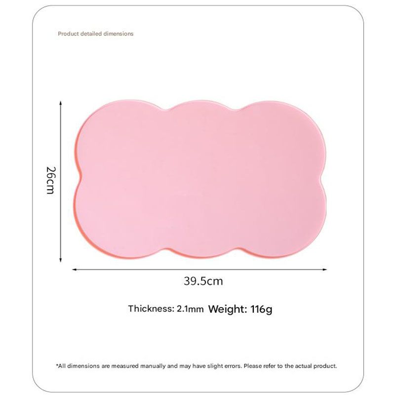 3-Piece Purple Silicone Placemat Set Cloud Shape Non-Slip Heat Resistant Kids Dining Mat V888-ELOSUNG51313