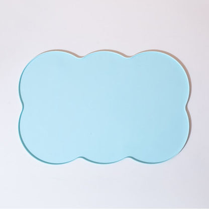 3-Piece Blue Silicone Placemat Set Cloud Shape Non-Slip Heat Resistant Kids Dining Mat V888-ELOSUNG51315