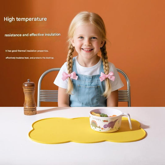 3-Piece Blue Silicone Placemat Set Cloud Shape Non-Slip Heat Resistant Kids Dining Mat V888-ELOSUNG51315