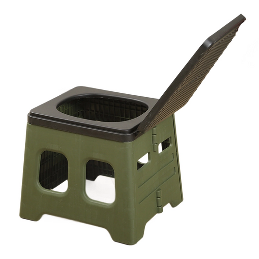 Green Portable Folding Toilet Stool Outdoor Camping Car Emergency Portable Potty Chair V888-ELOSUNG51319
