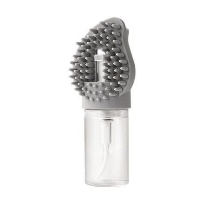 Grey Pet Shampoo Brush Silicone Foaming Massage Comb Dog Cat Bathing Grooming Tool V888-ELOSUNG51320