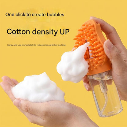 Grey Pet Shampoo Brush Silicone Foaming Massage Comb Dog Cat Bathing Grooming Tool V888-ELOSUNG51320