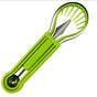 2-Piece Fruit Carving Tool Set Melon Baller Scoop Knife Stainless Steel(Green) V888-ELOSUNG51326