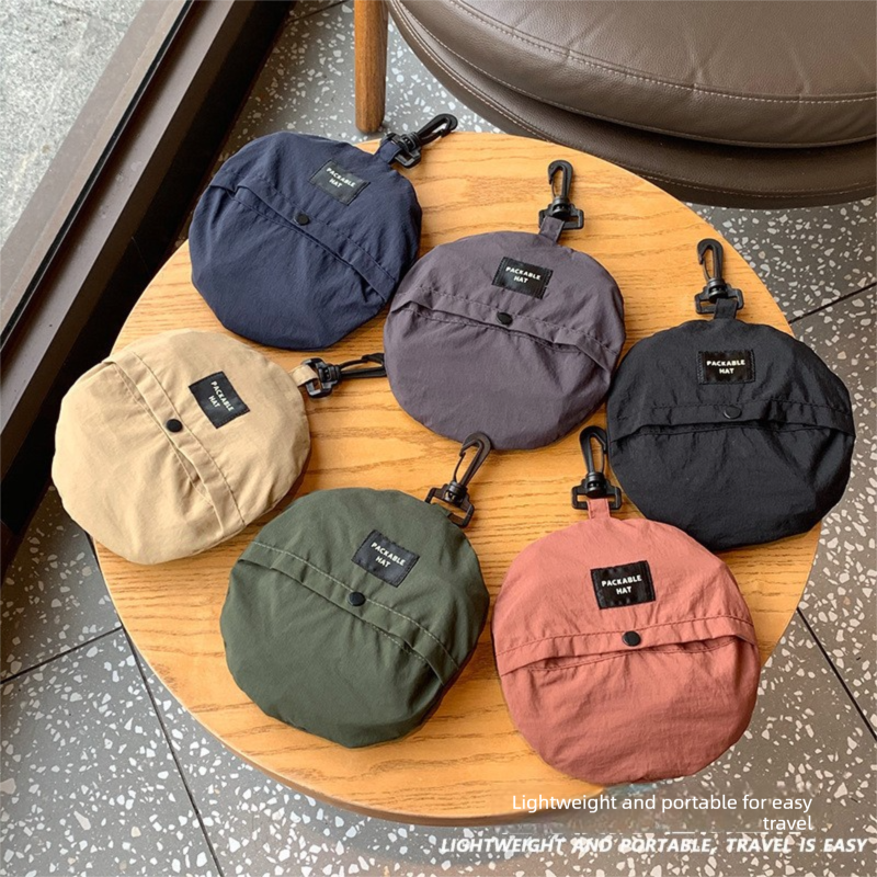 Grey Packable Bucket Hat Unisex Wide Brim Foldable Sun Protection Hiking Travel Cap V888-ELOSUNG51328