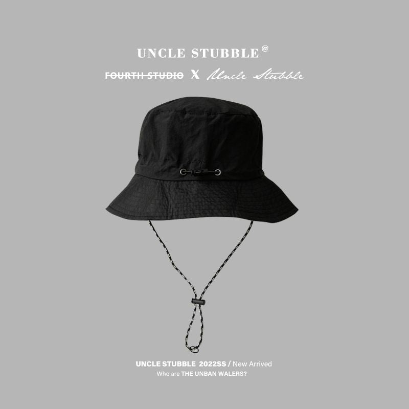 Black Packable Bucket Hat Unisex Wide Brim Foldable Sun Protection Hiking Travel Cap V888-ELOSUNG51329