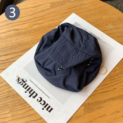 Black Packable Bucket Hat Unisex Wide Brim Foldable Sun Protection Hiking Travel Cap V888-ELOSUNG51329