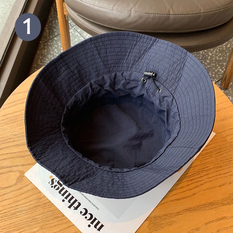 Navy blue Packable Bucket Hat Unisex Wide Brim Foldable Sun Protection Hiking Travel Cap V888-ELOSUNG51330