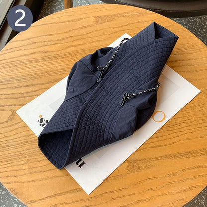 Navy blue Packable Bucket Hat Unisex Wide Brim Foldable Sun Protection Hiking Travel Cap V888-ELOSUNG51330