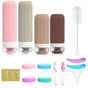 Silicone Travel Toiletry Bottles Set Leakproof Squeeze Containers with Case(02) V888-ELOSUNG51334