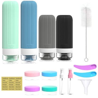 Silicone Travel Toiletry Bottles Set Leakproof Squeeze Containers with Case(03) V888-ELOSUNG51335