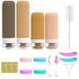 Silicone Travel Toiletry Bottles Set Leakproof Squeeze Containers with Case(04) V888-ELOSUNG51336