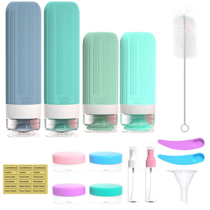 Silicone Travel Toiletry Bottles Set Leakproof Squeeze Containers with Case(06) V888-ELOSUNG51338