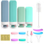 Silicone Travel Toiletry Bottles Set Leakproof Squeeze Containers with Case(06) V888-ELOSUNG51338