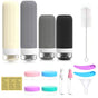 Silicone Travel Toiletry Bottles Set Leakproof Squeeze Containers with Case(07) V888-ELOSUNG51339