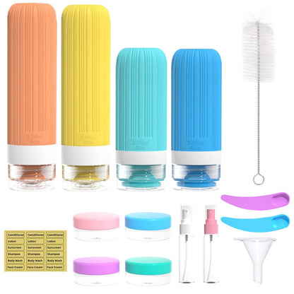 Silicone Travel Toiletry Bottles Set Leakproof Squeeze Containers with Case(09) V888-ELOSUNG51341