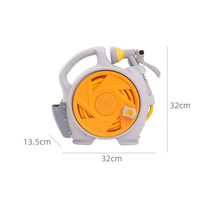 Blue Portable Hose Reel Cart with 14m Hose 7-Pattern Spray Gun Garden Watering System V888-ELOSUNG51344
