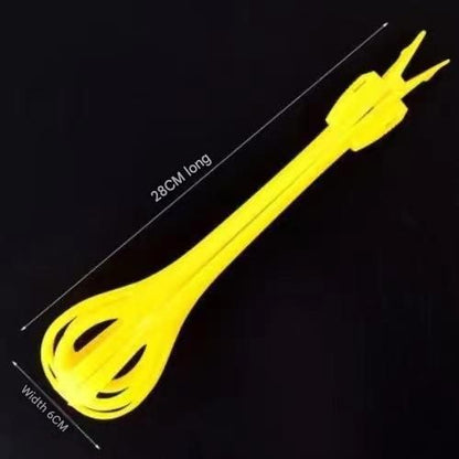 Red 2-Piece 3-in-1 Multi-Functional Egg Whisk & Food Tongs Set V888-ELOSUNG51353