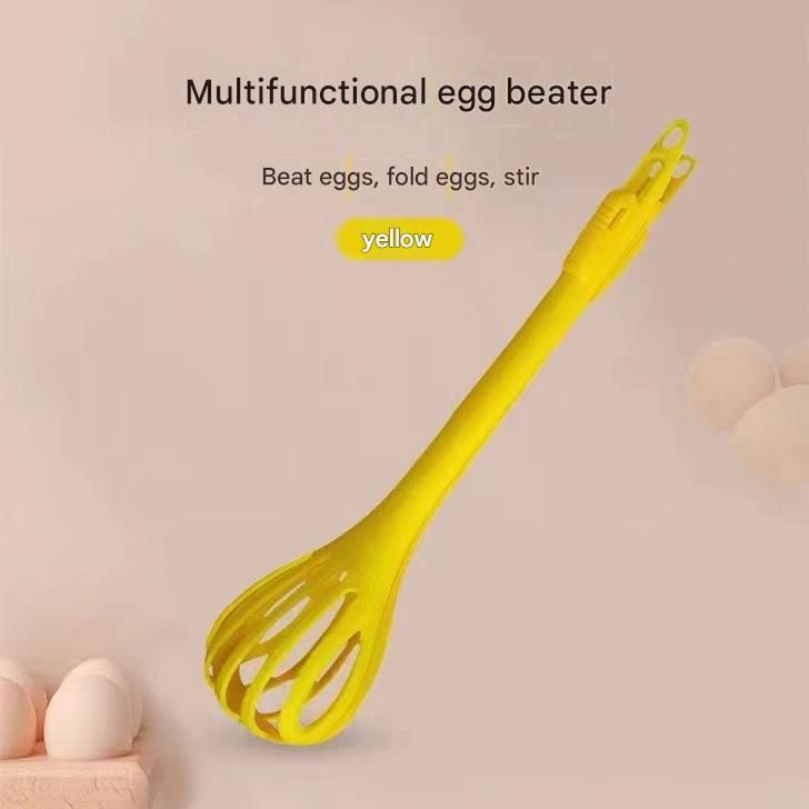 Yellow 2-Piece 3-in-1 Multi-Functional Egg Whisk & Food Tongs Set V888-ELOSUNG51355
