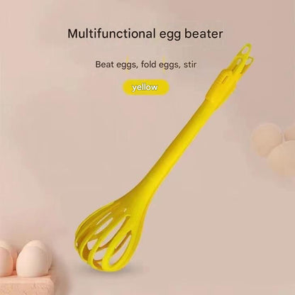 Yellow 2-Piece 3-in-1 Multi-Functional Egg Whisk & Food Tongs Set V888-ELOSUNG51355